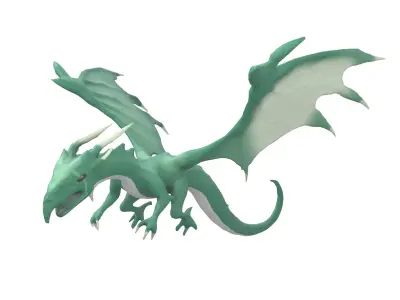 Sky Dragon Character v1 001 Low-poly 3D model