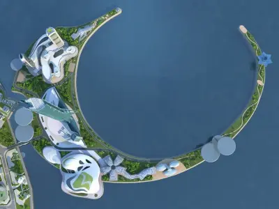 Future city 3D model shop