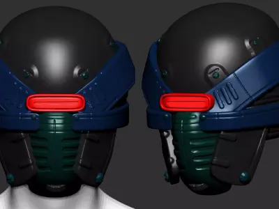 helmet high poly sculpt 3d printable ver 7 3D model 3D model 71
