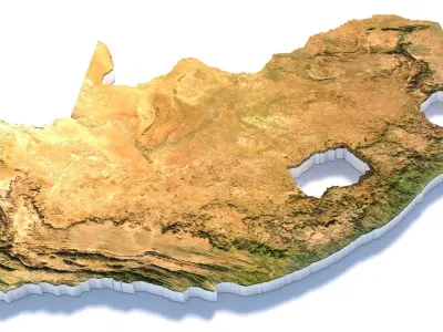 South Africa Terrain Country 3D model