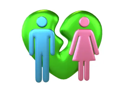 Divorce Symbol v1 014 Low-poly 3D model