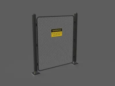 Iron Fence 3D Models Low-poly 3D model