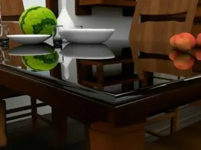 cartoonic 3D vintage Dining hall 3D model