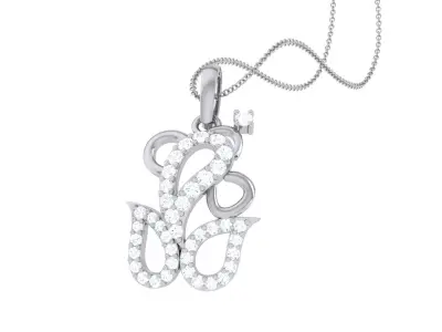 Spiritual Ganesha Pendant 3D print model 3