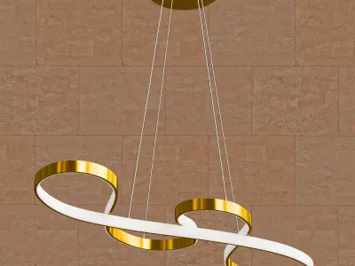 Minimalist Luxe Chandelier 06 3D model