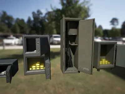Lockers Pack vol1 Low-poly 3D model