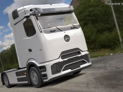  Mercedes eActros 600 Electric Truck Cab 2024 White 