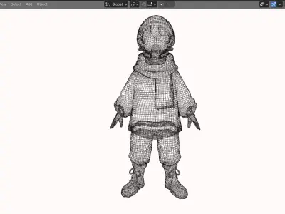 Cozy Village Kid Game Ready 5K 15K 20K Cinematic Low-poly 3D model