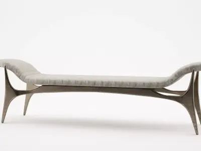 cast bench holly hunt 3D model