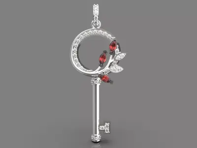 woman jewelry key pendant  jp0046 3D print model