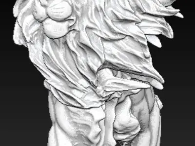 king safari lion statue 3D print model