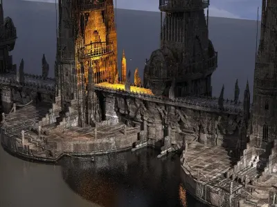 London Celtic watchtowers Castle Kit bash 4 3D model