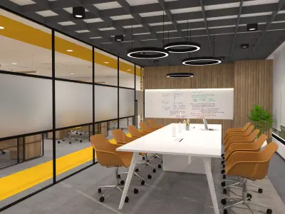 Modern Conference Room 10 pax 3D model