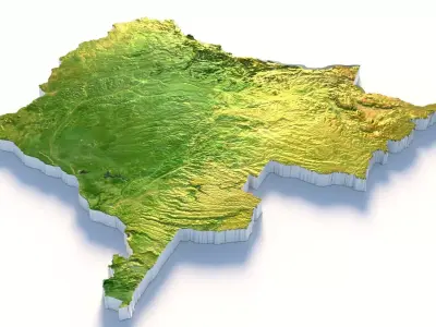 Congo Democratic Republic Country Terrain 3D model