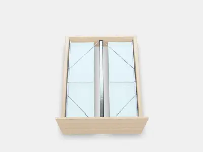 MALM Bed frame high w 4 storage boxes 8 3D model