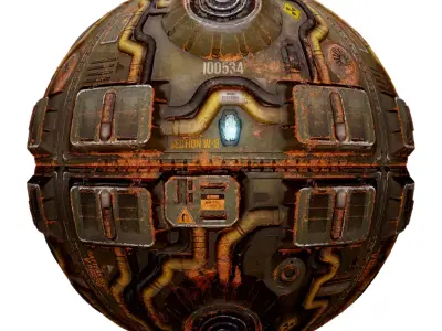 PBR Sci-Fi Industrial Texture 13 Low-poly 3D model