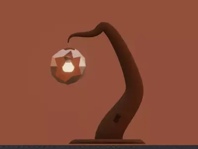 shaped table lamp inspired by nature Free low-poly 3D model