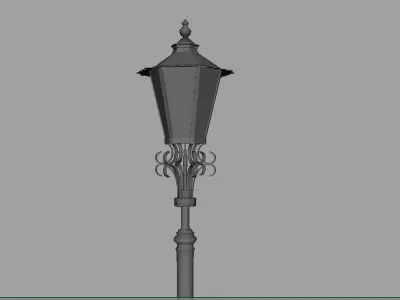 street old lamp 3d model 3D model