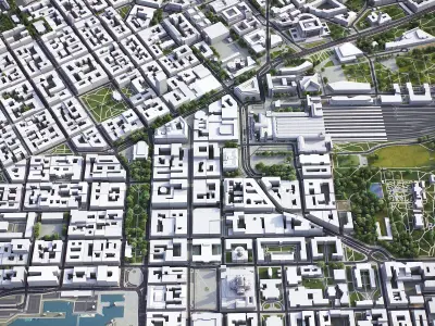 Helsinki Low-poly 3D model