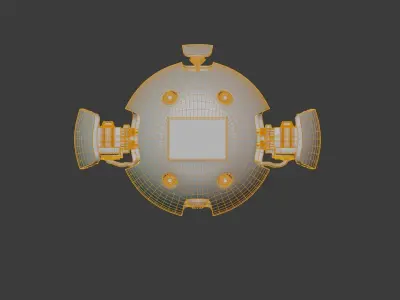 SCI FI DRONE SF-45080 Game Ready Low-poly 3D model