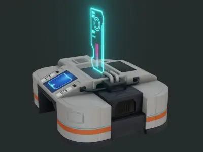 Sci-Fi Control Panel  - Game Ready - PBR Low-poly 3D model purchase