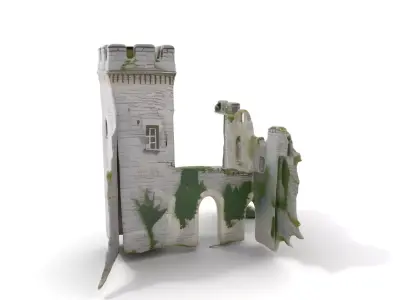 Ancient Stone Castle model pack Low-poly 3D model