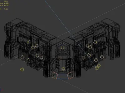 Sci Fi Building-connection wall 10 3D model