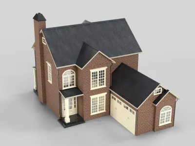 British House Design 18T4 Low-poly 3D model