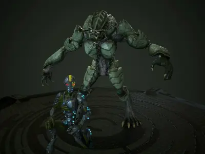 Beastmaster LowPoly rigged Low-poly 3D model