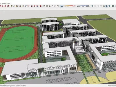 Sketchup School and University B4 3D model