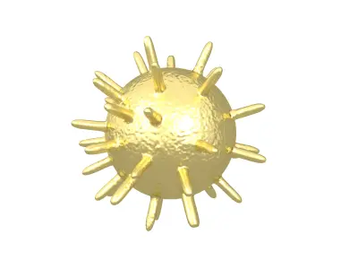 Virus v2 010 Low-poly 3D model