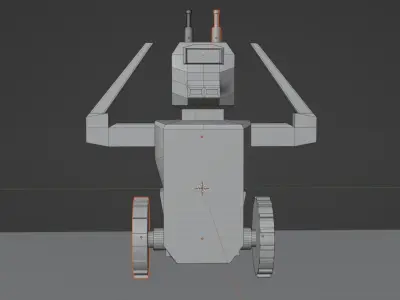 Robo 3D Model - Blender Cycles Render Free low-poly 3D model