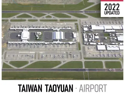 Taoyuan Airport Low-poly 3D model