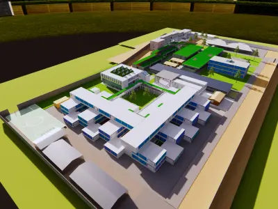 EPAU Architecture School Campus  - Algiers - Detailed 3D Model 3D model