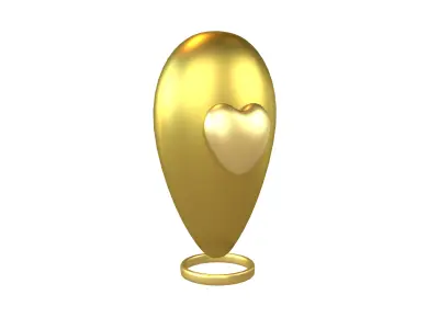 Love Location Tag Icon v1 009 Low-poly 3D model