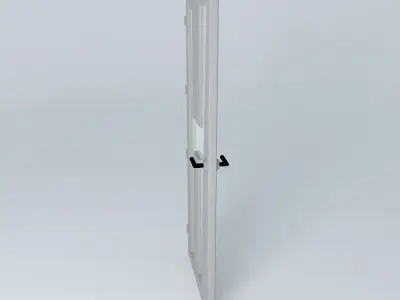 Letter H 3D door very detail with glass lock and hinger Free 3D model