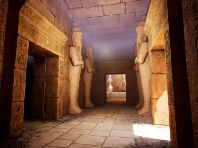 Ancient egyptian environment collection 3D Model Pack