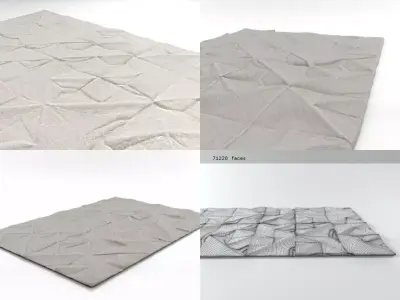 Geo Carved rug 3D model