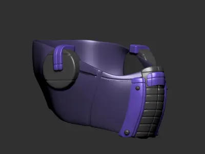 gas mask helmet scifi high poly sculpt  ver8 3d printable  3D model