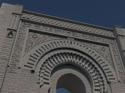  3D model Bab Agnaou Marrakech Morocco 3D model