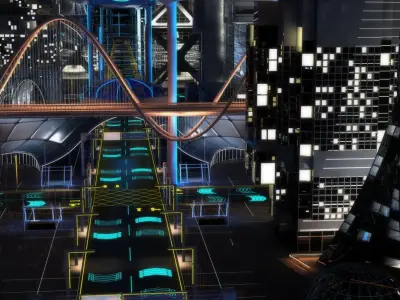 Future City HD 7 Night 3D model