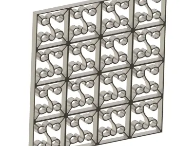 Stylish Window Grill 3D print model