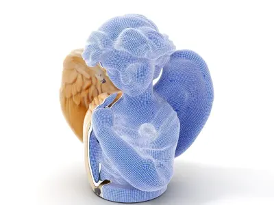 Angel Sculpture Bust Model Pack for Artistic Renderings Low-poly 3D model