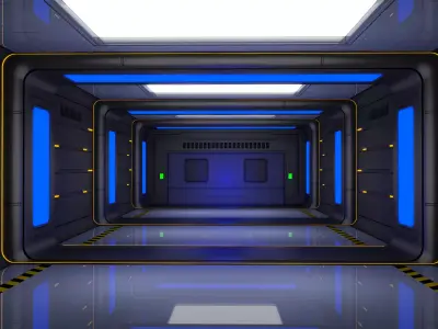 Sci Fi Corridor Interior 3D model