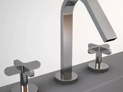 Fantini Rivera 4204 mixer Low-poly 3D model