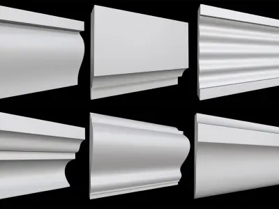 70 Cornice Base and High Mesh Pack 3D model