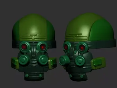  helmet scifi high poly ver 7 sculpt 3d printable  3D model
