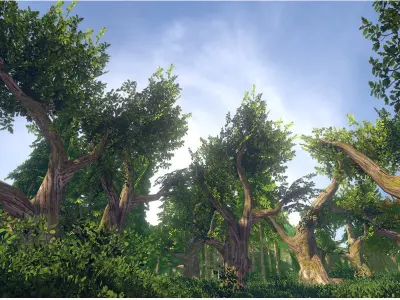 Fantasy Trees Low-poly 3D model