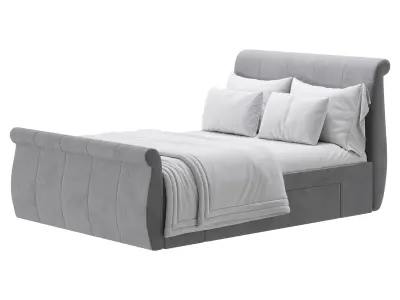 Lucia Upholstered Bed 3D model