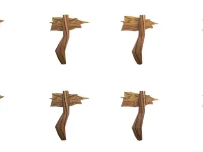 Guidepost Pack 60-69 Low-poly 3D model